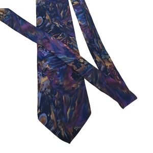 Cellini Collection Men's 100 Percent Silk Hand Finished Abstract Print Necktie